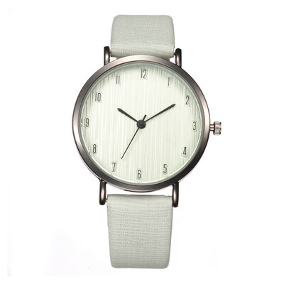 

New fashion wood grain mens watch simple female models number