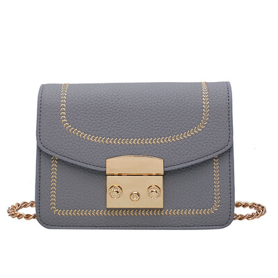 

Bag female bag new 2019 tide ins super fire hit color stitching small square bag spring fairy chain shoulder messenger bag