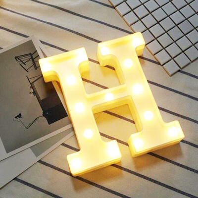 

DIY English Letter H LED Night Light Symbol Modeling Lamp For BirthdayWeddingMarriage Proposal Decor