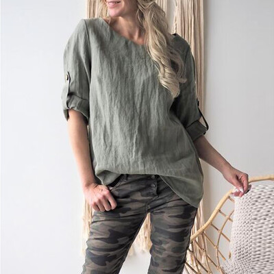 

Fashion Women Blouse Tee Shirt Long Sleeve T-shirts Casual O-Neck Tops Clothes