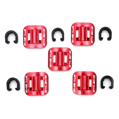 

5pcs Bike Brake Cable Guide Clips Bicycles Aluminium Alloy C Buckles Clamps