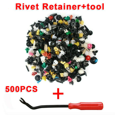 

500pcs Car Push Pin Mixed Door Trim Panel Clip Fastener Bumper Rivet Retainer