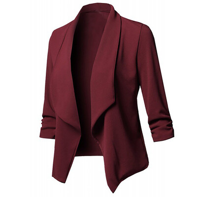 

Roseonmyhand Womens Solid Open Front Cardigan Long Sleeve Blazer Casual Jacket Coat