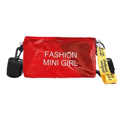 

Women Clear Transparent PVC Jelly Printed Handbags Crossbody Shoulder Bags