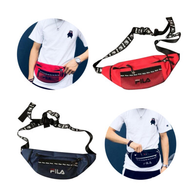 

FILA Fashion Waist Bag Printing All-match for Men&Women Couple Nylon Waist Bag