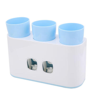 

Greensen Punch-free Toothbrush Holder Automatic Toothpaste Dispenser Set Blue Automatic Toothpaste Dispenser