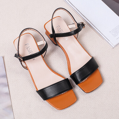 

Sandals womens high heels womens fine heels fairies one-word buckles pointed&versatile soft sisters evening shoes wom