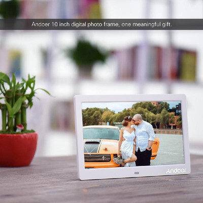 

Andoer 10 Inch LED Wide Screen Digital Photo Picture Frame Electronic Album High Resolution 1024600 MP3 MP4 Picture Player Electr
