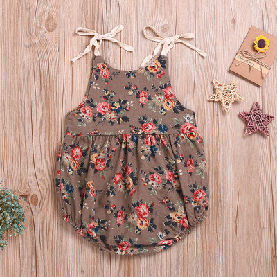 

Newborn Infant Baby Girls Floral Print Romper Bodysuit Outfit Clothes Summer