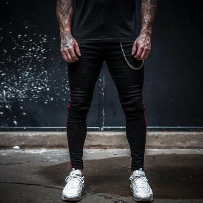 

Mens Skinny Slim Fit Stretch Biker Moto Jeans Designer Pants Fashion Ripped