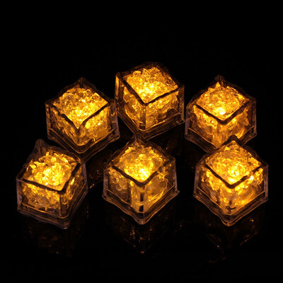 

FUNNYBUNNY Illuminated Ice Cubes Colorful Touch Sensor Night Light LED Flash Ice Cubes Water Glow Night Light Fast Flash