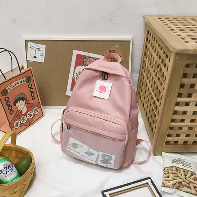 

Schoolbag female Korean Harajuku ulzzang high school students junior high school ins wind bf backpack ancient feeling summer backp
