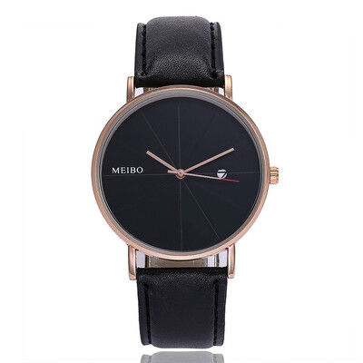 

Fashion Stlye Women Watches Black Dial Ladies Simple Quartz Wristwatch Exquisite Leather Strap Clock Zegarki Damskie