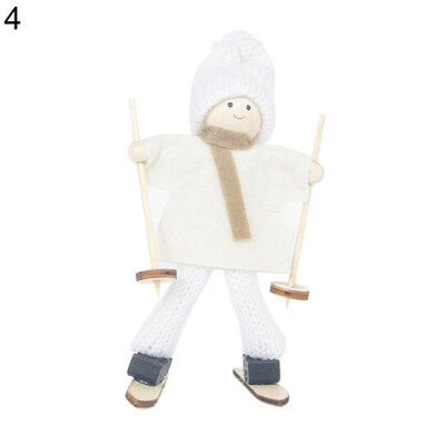 

Cute Skiing Snowman Xmas Hanging Decor Mini Doll Christmas Tree Ornament Gift