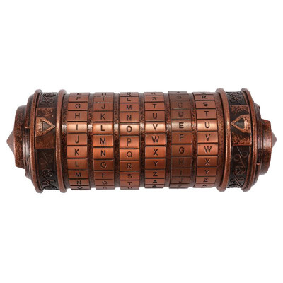

Retro Birthday Valentine Gift Box Cylinder Lockbox Da Vinci Code Alphabet Locks