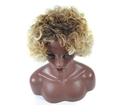 

〖Follure〗Density Natural Hairline Women Sprial Spring Curls Kinky Synthetic Lace Wig