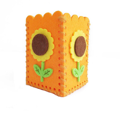 

Siaonvr 1pc DIY Pen Holder Non-woven Fabric Kindergarten Educational Toy