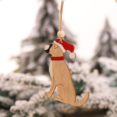 

Tailored 1PC Wooden Hanging Christmas Tree Cabin Elk Car Ornament Xmas Party Home Decor