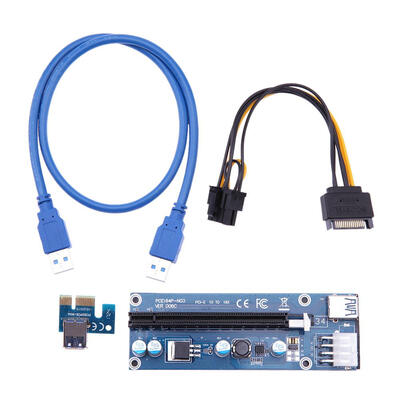 

60cm PCI-e 1x to 16x Graphics Extension Cable for Mining USB30 8pin