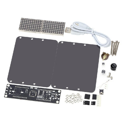 

DS3231 Creative DIY Dot Matrix LED Clock Kit Desktop Precise Electronic Digital Alarm Clock Temperature Display