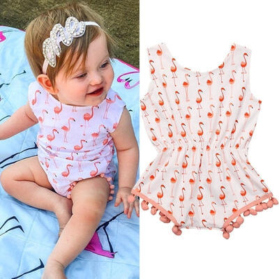 

Sweet Infant Baby Girls Sleeveless Romper Bodysuit Jumpsuit Clothes Outfits Set