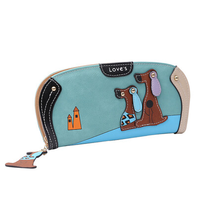 

Tailored Cartoon dog women purse bag designer wallets famous brand women wallet