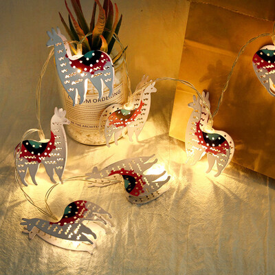 

Siaonvr 10 LED Wrought Iron Hollow Sheep Star For Holiday Decorative Light Sheep