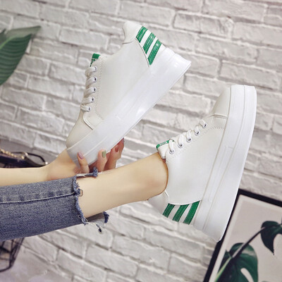 

Thick-soled muffin heel invisibly added high&low upper sneakers casual shoes round-headed single shoes all-season womens s