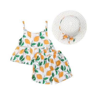 

Toddler Baby Girls Dress Ruffle TopPantsHat Set Kids Summer Clothes Outfits