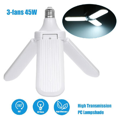 

AC 85-265V Foldable Fan Blade Bulb E27 234 Fans Ceiling Garage Lights Lighting Angle Adjustable LEDs Light for Indoor Home Decor