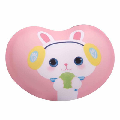 

Heart Shape Cartoon Animal Printed Fabric Silicone Wrist Rest Mouse Pad Mat