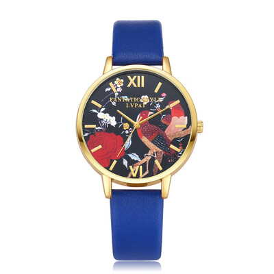 

Casual Women Watches Delicate Rose Scale Dial Ladies Quartz Wristwatch Fashion Leather Strap Clock Simple Zegarki Damskie