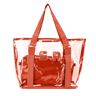 

Women Fashion Transparent Shoulder Bag Jelly Clear Handbag Summer Beach Large Capacity Tote Sac A Main Femme T30