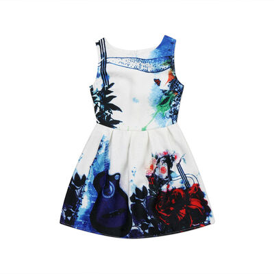 

Sleeveless Kids Girls Floral Summer Party Dress Sundress Clothes 5-12Y