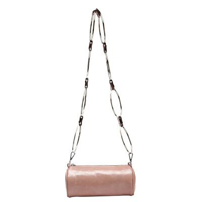 

Tailored Women Leather Bucket Bag Crossbody Bag Shoulder Bags Circular Chain Handle Bags