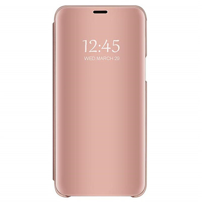 

Case for Redmi Note 5 Pro Translucent View Mirror Flip Electroplate Stand Cover