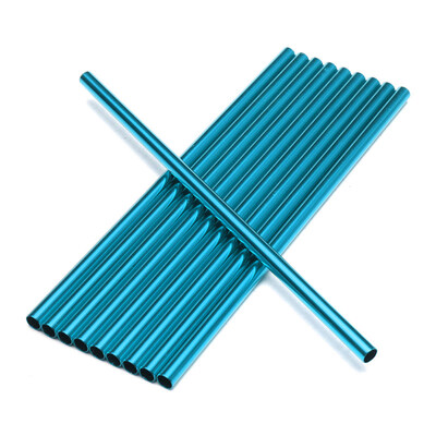 

10Pcs Aluminum Reusable Drinking Straws Party Supplies for Slurpee Liquid Drink