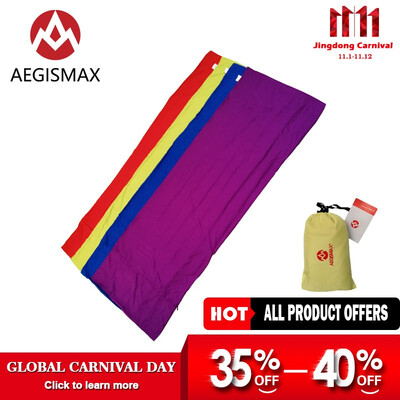 

AEGISMAX Outdoor Ultralight Camping Envelope Type portable Sleeping Bag Summer Travel Liner Isolation Dirty Sleeping Bag
