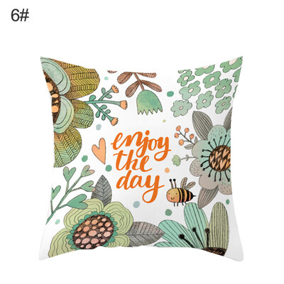 

Happy Easter Rabbit Flower Throw Pillow Case Cushion Cover Sofa Bed Car Decor