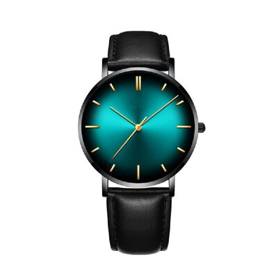 

Ultra Thin Business Leisure Watches Mens Wristwatch Simple PU Leather Band Watch Quartz Movement Wrist Watch