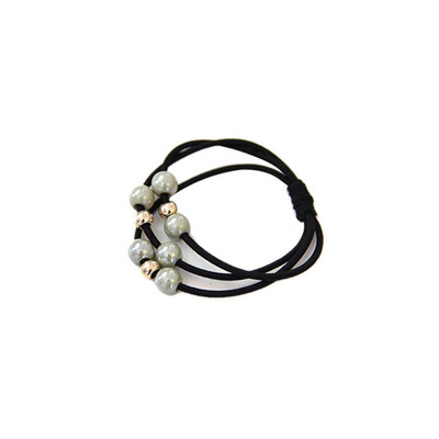 

Beading Elastic Solid Color Headwear for Girl Cute Hair Band Knitted Head Wrap Headwear Hair Accessories