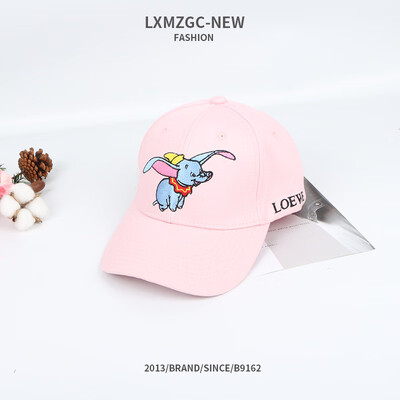 

New hat star with big ears&small elephant baseball cap cartoon embroidered outdoor sunshade sunscreen duck tongue cap