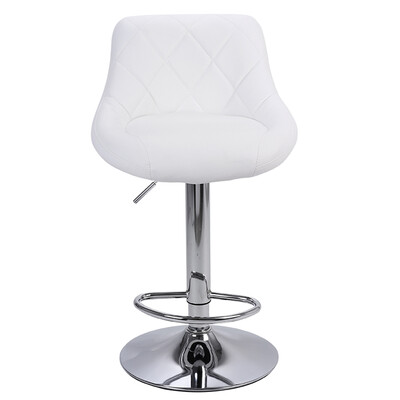 

SET of 3 Counter Height PU Leather Bar Stools Adjustable Swivel Dinning Chairs White