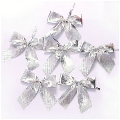 

Tailored Christmas Bow Red Gold Silver Christmas Tree Decoration Bowknots Xmas Ornament