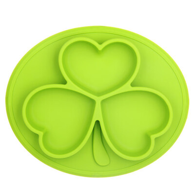 

NeillieN Infants Food Plate Ellipse Silicone Feeding Food Plate Divided Format Plate Sucker Turn-proof Childrens Tableware