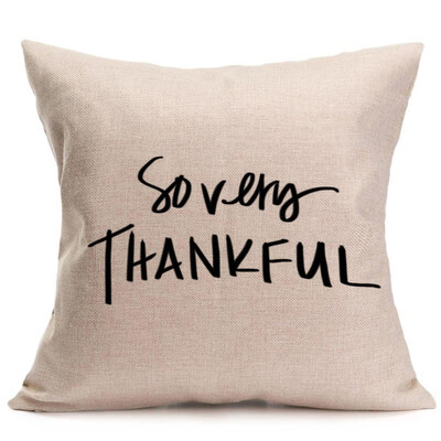 

〖Follure〗Happy Fall Thanksgiving Day Soft Linen Pillow Case Cushion Cover Home Decor