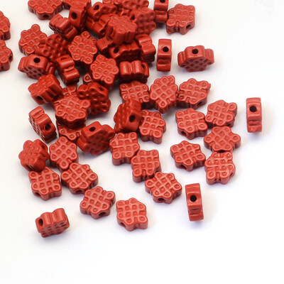 

Chinese Knot Cinnabar Beads FireBrick 78x1011x45mm Hole 15mm