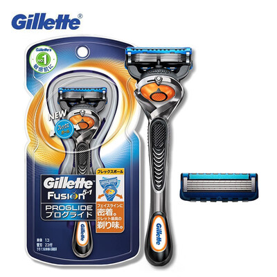 

Gillette Fusion Straight Razor Flexball Ball Mans Shaving Razor Ultra Thin 1 Holder 2 Razor Blades