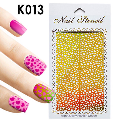 

〖Follure〗1Pc Irregular Hollow Nail Art Vinyls Stencil Stickers Manicure