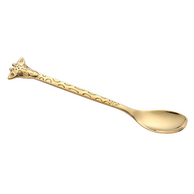 

Stainless Steel Coffee Spoon Cartoon Giraffe Shaped Cake Dessert Fork Spoon